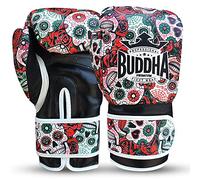 BUDDHA FIGHT WEAR - Gants de Boxe mexicains - Muay Thai - Kick Boxing - Cuir synthétique de Haute qualité - Rembourrage intérieur GS-3 - Protection Contre Les Chocs - Couleur Rouge - Taille 14 Oz