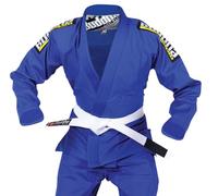 Buddha Fight Wear - Kimono Premium Infinity Noir de Jiu Jitsu Brésilien/BJJ Gi avec Ceinture Blanche, Unisexe Adulte, Bleu marine, A1