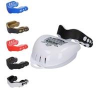 BUDDHA FIGHT WEAR Protège-dents Future pour adultes et enfants à partir de 12 ans pour tous les sports de contact, y compris le rugby, le MMA, le kickboxing, le judo, le hockey et la boxe (noir-blanc)