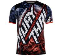 Buddha Fight Wear T-shirt Muay Thai Boxe MMA Kick Boxing Dry Fit Top manches courtes unisexe, multicolore, S