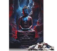 Buddha in Cave Puzzle 1000 Pièces Educa Jouet en Bois Divertissement Créatif Décoration Intérieure Jeu Éducatif Challenge Toy pour Adultes Et Enfants À Partir De 12 Ans 1000pcs (75x50cm)