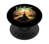 Buddha Let it go Meditation Buddhist Master Zen Buddist PopSockets PopGrip Interchangeable