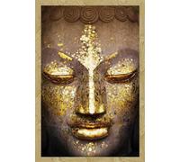 Buddha - Poster - Face + cadre interchangeable, Shinsuke® Maxi MDF hêtre, vitre acrylique