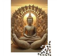 Buddha Statue Meditation 1000 Pieces for Adults Buddha on Tree Fun and Challenging Family Game Great Gift 38x26cm 1000pcs