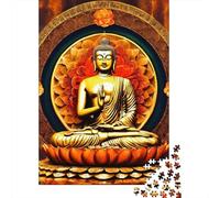 Buddha Statue Puzzle 1000 Pièces Educa Jouet en Bois Cadeau Unique De l'art De La Décoration Boho Jeu Éducatif Challenge Toy Adultes Et Enfants À Partir De 14 Ans 1000pcs (75x50cm)