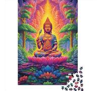 Buddha Statue Puzzle 1000 Pièces Educa Jouet en Bois Cadeau Unique Décoration Intérieure Jeu Éducatif Challenge Toy pour Adultes Et Enfants À Partir De 12 Ans 1000pcs (38x26cm)