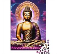 Buddha Statue Puzzles 1000 Pièces Cadeau Unique Boho Jeu Éducatif Défi Jouet À De Qualité Supérieure Peinture Art pour Adultes Et Enfants À Partir De 12 Ans 1000pcs (75x50cm)