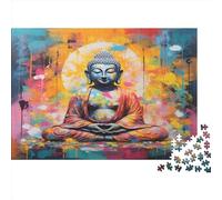 Buddha Statue Puzzles De 1000 PièCes pour Adultes Enfants, Adultes Et Enfants Dès 14 Ans Puzzle en Bois 1000pcs (75x50cm)