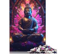 Buddha Temple Statue Puzzle 1000 Pieces Cadeau Unique Jeu Éducatif Défi Jouet À De Qualité Supérieure Peinture Art pour Adultes Et Enfants 1000pcs (38x26cm)