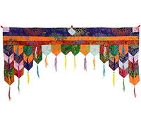 BUDDHAFIGUREN/Billy Held Tapisserie Murale en Brocart tibétain - Multicolore - 99 x 40 cm