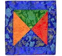 BUDDHAFIGUREN Décoration bouddhiste - nappe d'autel, couverture de table - brocart - 19 x 19 cm