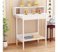 Buddhist Altar Table avec Rangement, Armoire D'autel, Table de Prière pour La Maison Encens et Prière, pour Le Salon Ou Le Bureau(White,80cm/31in)