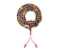 Buddhist Prayer Beads Tiger Eye Mala Beads 108 Necklace Bracelet - Tiger Eye Prayer Beads for Men Women - Tibetan Mala Beads for Yoga Meditation