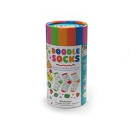 Buddy & Barney Doodle Socks - Colour Design Your Own Lot de 3 paires de chaussettes et 5 feutres pour tissu