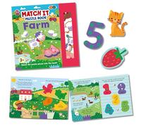Buddy & Barney Match It Puzzle Book - Ferme | Ensemble d'activités pour enfants, puzzle de ferme, activité d'éducation précoce, livre d'activités pour tout-petits, unisexe, activité d'histoire