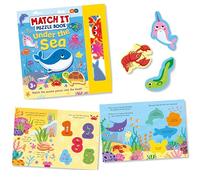 Buddy & Barney Match It Puzzle Book - Under The Sea | Ensemble d'activités pour enfants, puzzle créature marine, activité d'éducation précoce, livre d'activités pour tout-petits, unisexe, activité