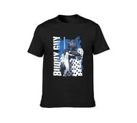 Buddy Guy Blues is Alive & Well 2018 Tour T-Shirt Graphic Tee Printed Top Mens Shirt Black S