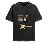 Buddy Holly Mens T-Shirt Black Unisex Top Tee L