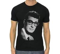 Buddy Holly T-Shirt Men Black Or Darkhirt Bob The Cricket Tee Black Manches Courtes(Large)