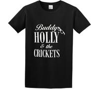 Buddy Holly & The Crickets Rock N Roll Legend Rockabilly Peggy Sue Cotton Shirt Mens Manches Courtes(XX-Large)