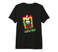 Buddy PAPL3147 Comédie de Noël « Santa I Know Him » T-Shirt Haut de Gamme