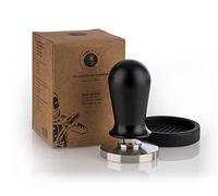 Buddy´s Bar - Barista Edition - Tampon à café de qualité supérieure - Diamètre de la Base : 58 mm - Hauteur : 10 cm - en Acier Inoxydable - pour Porte-Filtre de 58 mm - avec Tapis en Silicone