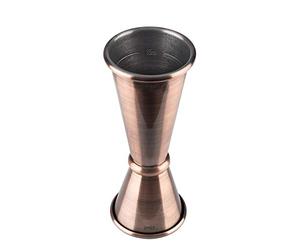 Buddy 's Bar - Mesure à cocktails double 2,5 cl / 5 cl, mesure de qualité supérieure, qualité alimentaire, Jigger pour mesurer les ingrédients pour cocktails Kupfer Antik