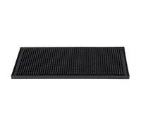 Buddy´s Bar - Tapis de bar 30 x 15 cm, H : 1 cm - Tapis de séchage pour vaisselle et verres - Tapis en plastique noir