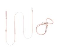 BuddyArmor Ensemble harnais pour chat anti-évasion 8 formes avec laisse, Figure-8 anti-perte, anti-étouffement, harnais réglable avec code QR et poignées libres pour chats jusqu'à 10 kg (rose clair, S