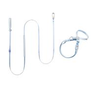 BuddyArmor Ensemble harnais pour chat anti-évasion 8 formes avec laisse, Figure-8 anti-perte, anti-étouffement, harnais réglable avec code QR et poignées libres pour chats jusqu'à 10 kg (bleu clair, S