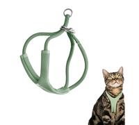 BuddyArmor Harnais anti-évasion en forme de Y pour chat de petite, moyenne et grande taille, réglable et confortable (olive, taille L)
