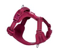 BuddyArmor Harnais pour chien toutes saisons - Réfléchissant - Avec étiquette de code QR - Rembourré et réglable - Pour chiens de petite, moyenne et grande taille (bordeaux, taille M)