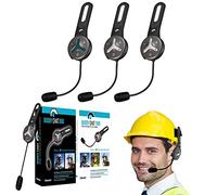 BuddyChat Trio Interphone avec 3 modules de casque Bluetooth d'une portée allant jusqu'à 1 km - Kit mains libres avec réduction du bruit DSP et connexion smartphone