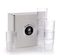 Buddy's Bar - Lot de 6 verres en plastique Tritan de qualité supérieure - 0,5 l - Sans BPA - Empilables - Réutilisables et lavables au lave-vaisselle - 500 ml