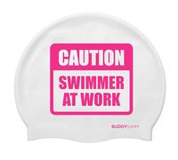 BUDDYSWIM Bonnet de Bain en Silicone pour Piscine ou Eau Libre pour Homme ou Femme. Convient aux Cheveux Longs. Résistant et Hydrodynamique, Couleur Vive pour Une Bonne Visibilité