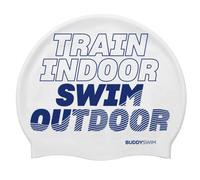 BUDDYSWIM Bonnet de Bain en Silicone pour Piscine ou Eau Libre pour Homme ou Femme. Convient aux Cheveux Longs. Résistant et Hydrodynamique, Couleur Vive pour Une Bonne Visibilité