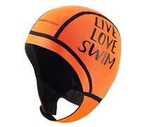 BUDDYSWIM Bonnet Néoprène 2,5 mm pour la Natation en Eau Libre. Bonnet etanche Isole du Froid avec Fermeture Facile. Utile pour la Plongée sous-Marine, Le Surf et Le Travail dans l'eau. Couleur Orange