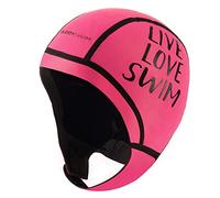 BUDDYSWIM Bonnet Néoprène 2,5 mm pour la Natation en Eau Libre. Bonnet Etanche Isole du Froid avec Fermeture Facile. Utile pour la Plongée sous-Marine, Le Surf et Le Travail dans l'eau. Couleur Rose
