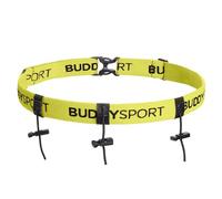 BUDDYSWIM Porte Dossard Ajustable pour Le Triathlon, Le Cyclisme, la Course à Pied, Les Marathon ou d'autres Sports. Ceinture Running Homme et Femme. Entièrement Ajustable et Fonctionnel. Jaune