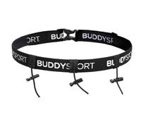 BUDDYSWIM Porte Dossard Ajustable pour Le Triathlon, Le Cyclisme, la Course à Pied, Les Marathon ou d'autres Sports. Ceinture Running Homme et Femme. Entièrement Ajustable et Fonctionnel. Noir