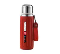 budebuse Bouteilles thermos modernes sous vide avec gobelet Joint anti-fuite Bouteille isotherme en acier inoxydable pour boissons chaudes et froides Bouteille isotherme sous vide avec gobelet