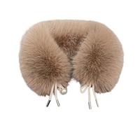 budebuse Écharpe des années 2000 avec col en fourrure Col en peluche doux Léger Unisexe Design Peluche pour les styles modernes Écharpe chaude pour les trajets voyageurs, d, taille unique