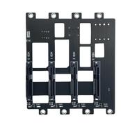 budebuse Fond de panier de stockage 4 baies en métal avec entrée SFF8643 pour vitesse 6 Gbit/s et tête de ventilateur tantale Condensateur Fond de panier