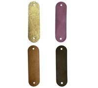 budebuse Lot de 4 étiquettes rétro en cuir avec trous pré-percés à coudre Étiquette décorative pour sacs faits à la main Chapeaux Écharpes Projets de vêtements Fixation personnalisable