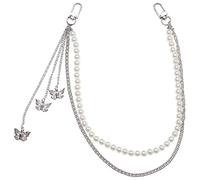 budebuse Pour papillon perle côté chaîne sur jean pantalon influenceur corps bijoux portefeuille sac à main sur jeans hommes