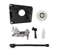 budebuse Tuyau d'huile, filtre, pompe à huile, couvercle et engrenage à vis sans fin pour tronçonneuse chinoise 45CC 52CC 58CC 4500 5200 5800 Tronçonneuse Wolf Garden Tools