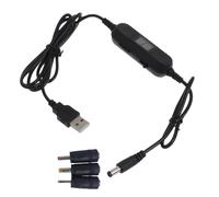 budebuse USB 5 V vers 1. 3 V 4. 6 V 7. 9 V 12 V 2,5 mm/3/4,0 mm/5. Câble de tension réglable avec affichage LED pour jeux de jouets Step Up Convertisseur de tension