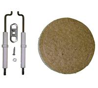 Buderus 87185760110S BRE1.1 Lot de 2 électrodes d'allumage avec fixation et bague d'étanchéité