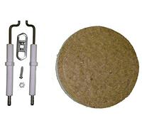 Buderus BRE1.0 87185760130S Lot de 2 électrodes d'allumage avec fixation et joint d'étanchéité)