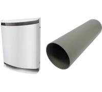 BOSCH Accessoires ventilation décentralisée LRE 160 W Kit d'encastrement de ventilateur, hotte extérieure métallique blanche - 7735600373